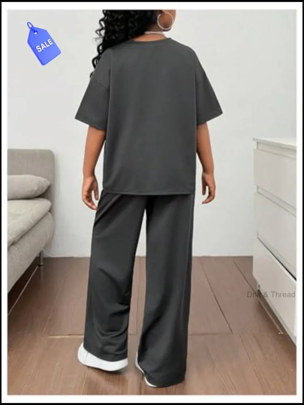 Kids 2-Piece Sweatsuit Set - Short Sleeve Tee & Pants, Girls Summer Outfit